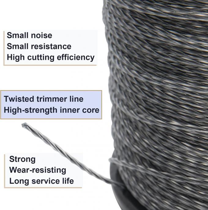 2.4mm 2.7mm 3.0mm 3.5mm Elektrik Araçları Bahçe Parçası Çim Kırıcı Çizgi 2kg Dönüşümlü Destekle Düğüm Paketleme OEM 2