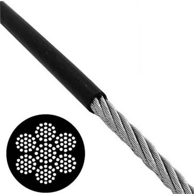 İyi fiyat 7x19 Spor Salonu Fitness Çelik Halat Tpu Kaplamalı Esnek Çelik Tel Halat Sınıfı Galvanizli Çelik çevrimiçi