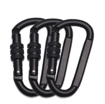 İyi fiyat OEM Ağır Endüstri Özel Logo Alüminyum D Karabiner Hamak Karabiner vida kilitli D Kanca çevrimiçi