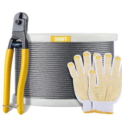 İyi fiyat 300FT Güverte Korkuluğu Kablosu T316 7x7 Paslanmaz Çelik Halat Özel Soğuk Şekillendirme Çeliği çevrimiçi