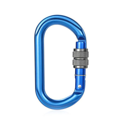 İyi fiyat Industrial Applications 25kN Round Aluminum Locking Carabiner Clip with Snap Hook çevrimiçi