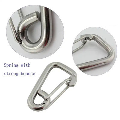 İyi fiyat OEM Accepted Stainless Steel Hiking Climbing Spring Snap Hook for Outdoor Activities çevrimiçi