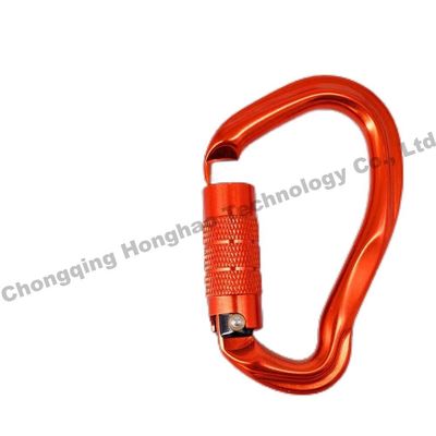 İyi fiyat Alüminyum Alaşım Karabiner Eşsiz Şekil Otomatik Kilit 23KN Dışarıdaki Çatıma Macerası için çevrimiçi