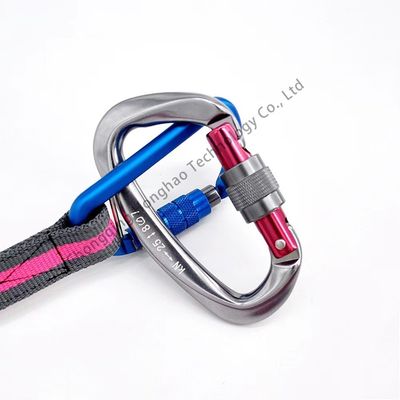 İyi fiyat Mountaineering and High Altitude Rescue D Shape Screw Lock Carabiner with ZINC Finish çevrimiçi