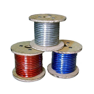 İyi fiyat PVC/PP/PE/PA kaplı paslanmaz çelik tel ip 6X7 FC/6X7 IWS 1/32'' 3/64'' 1/16' 3/32' 1/8' 5/32' 3/16' 1/4' 5/16 çevrimiçi