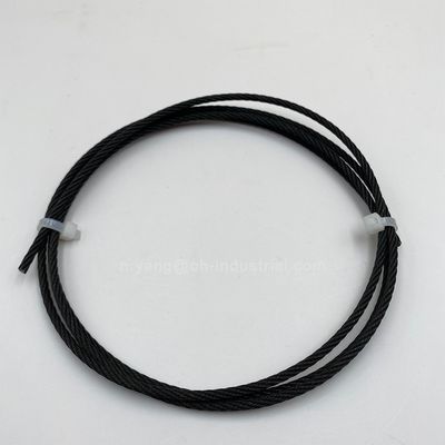 İyi fiyat Soğuk Şekillendirme Çeliği Siyah Toz Kaplı Uçak Kablosu 7x7 1x19 SS316 Çelik Kablo Halatlar Siyah Oksit Paslanmaz Çelik Halat çevrimiçi