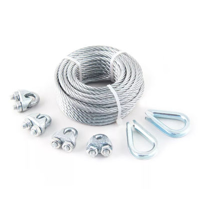 İyi fiyat Tipi 316 Paslanmaz Çelik SS Kablo Güvertesinin Rezillik Donanım Kits Sistemi 1/8 Inç Çelik Kablo Halat Tel T316 7x7 Tel Halat çevrimiçi