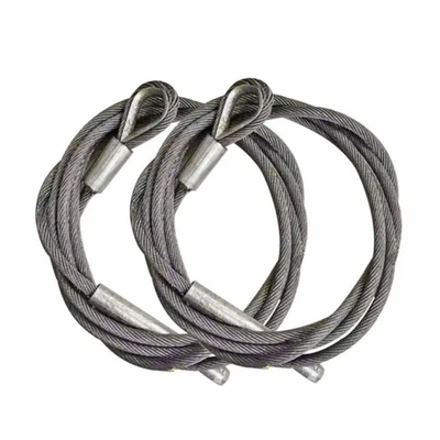 İyi fiyat Galvanized Steel Wire Rope Sling for Hose Handling Cranes & Provision Cranes &Free Fall Lifeboats With Thimble çevrimiçi