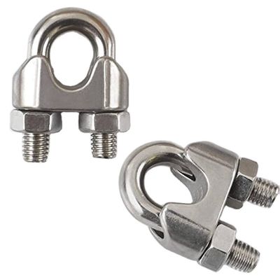 İyi fiyat Metal Drop forged Stainless Steel Wire Rope Clips DIN741 U-Clamp Donanım Fittings çevrimiçi