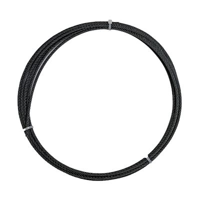 İyi fiyat 7x7 1/8'' AISI316 Siyah Oksit Paslanmaz Çelik Tel İpi Güverte Parmaklık için Uçak Kablosu çevrimiçi