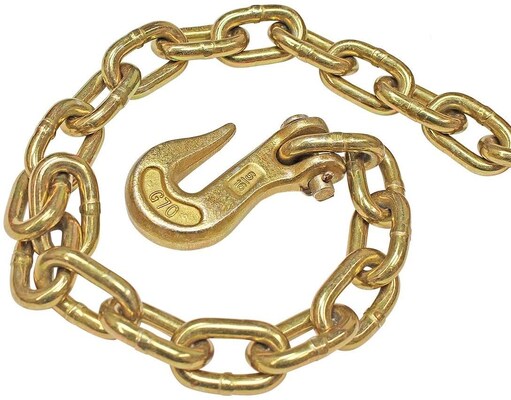 İyi fiyat Sarı Çinko Taşıyıcı Çelik Clevis Grab Hook Metal Link Chain çevrimiçi