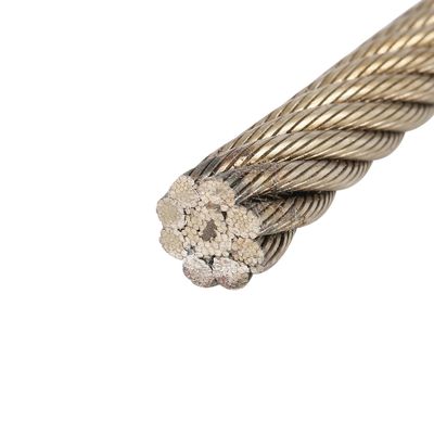 8xK31WS-EPIWRC Galvanizli Tel İpi 1960 Eğme Hizmetli Paslanmaz Çelik için kırma gücü 657.6kN