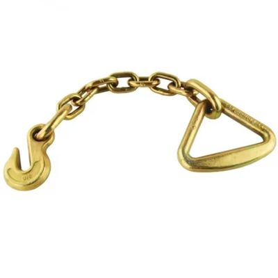 İyi fiyat 2t Working Load Limit Ratchet Load Binder with Standard G70 Chain Triangle Ring and Hook çevrimiçi