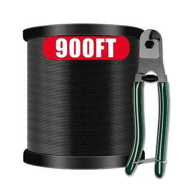 7x7 304 1/16 Paslanmaz Çelik Siyah Vinyl Kaplı Tel İpi