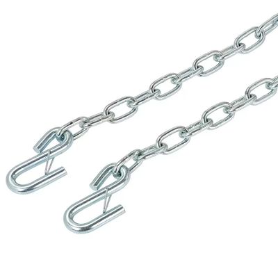 İyi fiyat 48kN Trailer Safety Chain With S Hook 0.25 Inch Diameter Nonstandard çevrimiçi