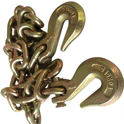 İyi fiyat 2t Working Load Limit Zinc Plated G70 Binder Chain With 2 Clevis Grab Hook Guaranteed çevrimiçi
