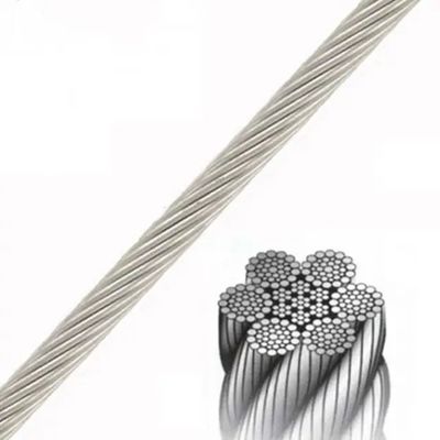 7x7 6x19 FC IWRC 6x36 19x7 Trolleying High Carbon Galvanized Steel Cable for Tower Crane (Türleyici Yüksek Karbon Galvanize Çelik Kablo)