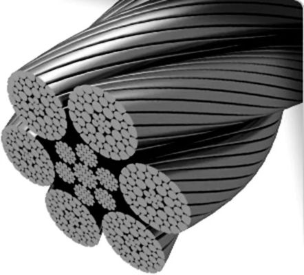 İyi fiyat Ağır yük kaldırma uygulamaları için 6xK36WS IWRC 32mm'lik galvanizli çelik kabloları bükmek çevrimiçi