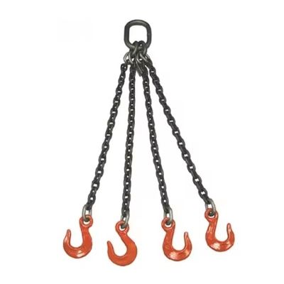 İyi fiyat 8T1.5M-4 Chains G80 Hook 4 Legs 10Mm Lashing Link Welded Chain Slings for Heavy Loads çevrimiçi