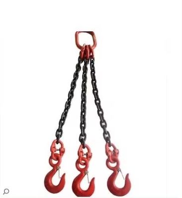 İyi fiyat Versatile and Double Legs Lifting Chain Sling with Hooks 48kN Test Load Black Finish çevrimiçi