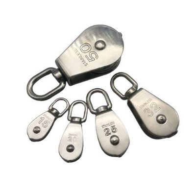 Construction Rigging Hardware Single Wheel Swivel Pulley Block Stainless Steel