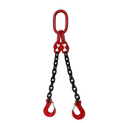 İyi fiyat Blacken Finished G80 2 Two Legs Crane Lifting Chain for Cargo Handling Solutions çevrimiçi