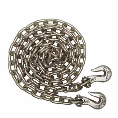 İyi fiyat Heavy Duty G70 Transport Galvanized Car Tow Chains with Hooks Test Load 48kN çevrimiçi