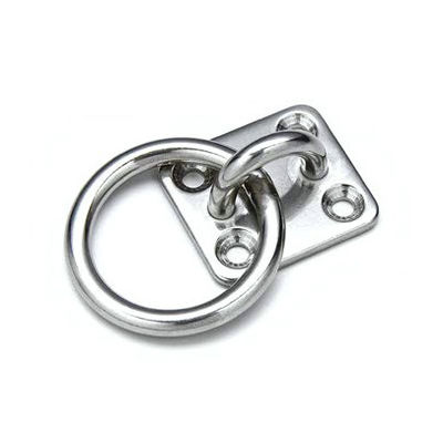 İyi fiyat Stainless Steel Round Ring Diamond Pad Eye Plate Rigging Hardware Zinc Plated Finish çevrimiçi
