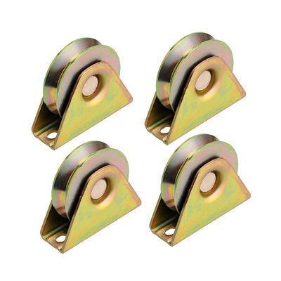 İyi fiyat Sliding Gate Color Zinc Plated V Shaped Roller Wheels For Hotel And Home çevrimiçi