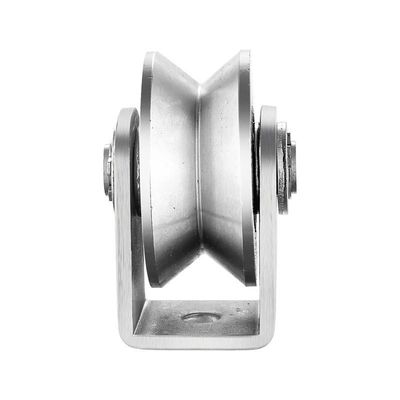 İyi fiyat V-shaped Grooved Wheel Stainless Steel Grooved Wheel Heavy Rail Sliding Gate Wheel çevrimiçi