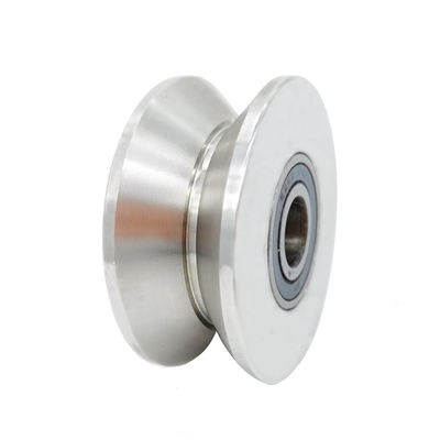 İyi fiyat V-shaped Groove Wheel Stainless Steel Rolling Door Wheel Sliding Door Wheel Heavy Duty Pulley çevrimiçi
