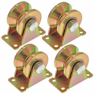 İyi fiyat Heavy Duty Swing Sliding Gate Hardware Wheels Sliding Gate Tracks Wheels Hardware Kit Barrier Alumanium Roller Gate çevrimiçi