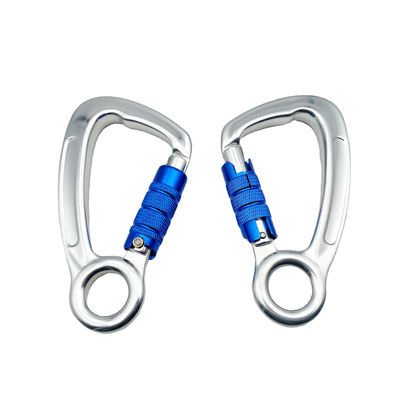 İyi fiyat Heavy Industry Aluminum Carabiner 30KN Auto Mountain Climbing Swivel Clip Snap Hook çevrimiçi