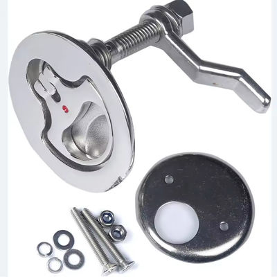 İyi fiyat Marine Hardware Aisi 316 Stainless Steel Marine Boat Hatch Latches Turning Lock Lift Handle çevrimiçi