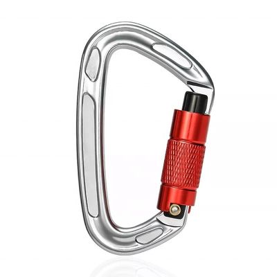 İyi fiyat Sale Aluminum Alloy Dog Carabiner Leash with Polished Silver D-Type Screwgate Design çevrimiçi