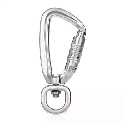 İyi fiyat 4KN Aviation Aluminum Self Swivel Rock Climbing Carabiner for Heavy Industry Snap Hook çevrimiçi
