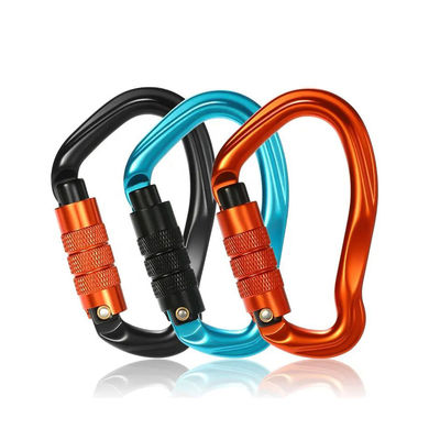 Güvenli Kilitleme Alüminyum Karabiner Klipler Galvanize Finish ve Snap Hook ile