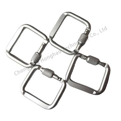 İyi fiyat Dış ekipman gerekli kare kilitleme karabiner klipi elektrolitik tedavi ile bitirme çevrimiçi