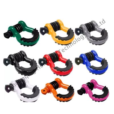 İyi fiyat Heavy Duty Stainless Steel Off Road Bow Shackle Carbon Steel Plastic Protected çevrimiçi