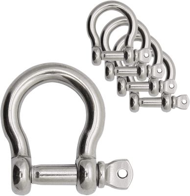İyi fiyat 304 Stainless Steel Bow Shape Load Shackle for Chains Wirerope Lifting Polished Finish çevrimiçi