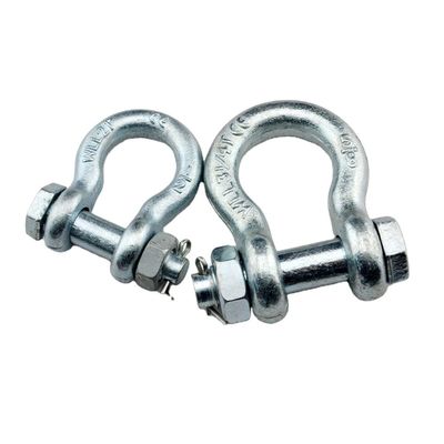 İyi fiyat Imperial Galvanized G2130 Type Carbon Steel Drop Forged Screw Pin Anchor Bow Shackle çevrimiçi