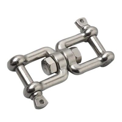 İyi fiyat Lifting And Connecting Stainless Steel Precision Casting Double Jaw Swivel Eye Hook çevrimiçi