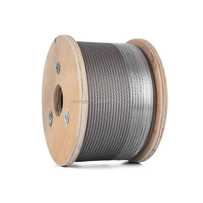 İyi fiyat Cold Heading Steel 6 X 7/6 X 19/6 X 37/6 X 12/6 X 24 Stainless Steel Wire Rope For Hoist / Crane/Marine AiSi Standard çevrimiçi