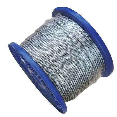İyi fiyat 45 /60 /70 High Carbon Steel Galvanized Aircraft Wire Rope 1/8
