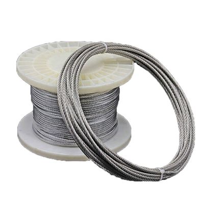 İyi fiyat 304 Paslanmaz Çelik Tel İpi Yumuşak Balıkçılık kaldırma kablosu 1-25M Uzunluk gereksinimlere göre Galvanize Finish 7*7 Giysi hattı çevrimiçi