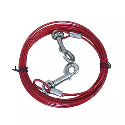 İyi fiyat 7x19 PVC Kaplı Galvanizli Çelik Halat Köpek Bağlama Kablosu Özel Serbest Kesme Çeliği İçinde çevrimiçi