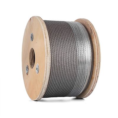 İyi fiyat 304 Uçak 7 x 19 İplikli Yapı Paslanmaz Çelik Kablo Korkuluk Tipi Çekirdek Çelik çekirdek Galvanizli 16Mm Çelik Halat çevrimiçi