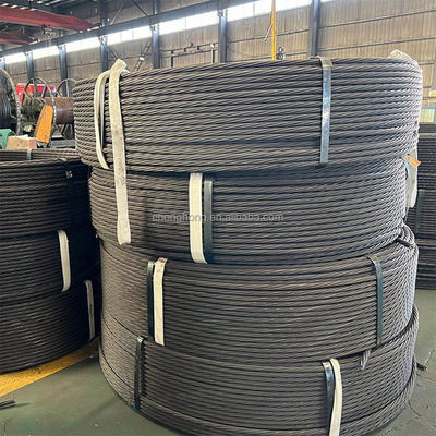İyi fiyat Alaşımsız 7 Tel Galvanizli Çelik Tel 12.7mm 15.2mm 15.7mm Çelik Tel İpi Kablo 1x7 Galvanizli Tel çevrimiçi