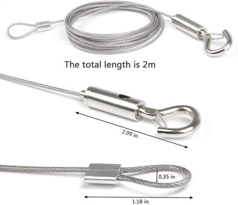 İyi fiyat Alaşımsız 5/32 7x19 Galvanizli Uçak Teli Halat Kablosu 500 Ayak Makara Kaldırma için çevrimiçi