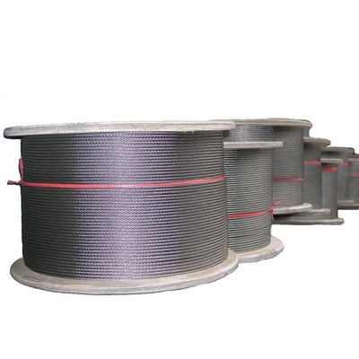 İyi fiyat AISI304 304L 316 316L malzemesi ve 6 x 7 FC / IWS yapısı ile paslanmaz çelik tel ipi Inox kablo 1/16 